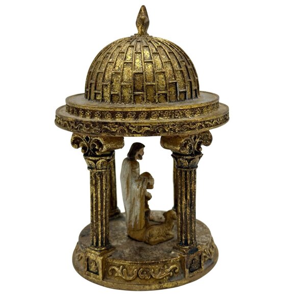 Christian Icon Set Crucifix Nativity Scene Domed Catholic Cross Christian Small - Picture 9 of 13